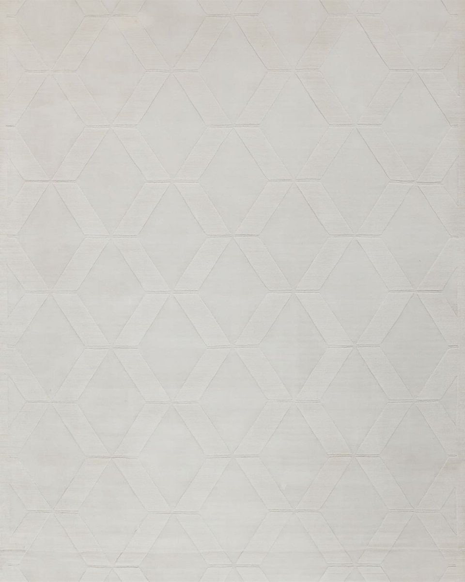 Brunello Hand-Loomed White Rug, 10' x 14'